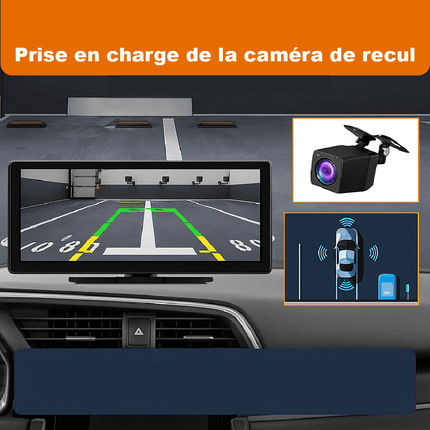 Écran Carplay & Android Auto avec Dashcam Avant 4K & Caméra Arrière