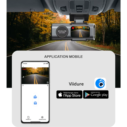 Dashcam 4k avec WIFI Intégré & GPS