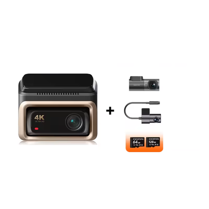 SmartAuto™ Dashcam 4K – Caméra Avant + Intérieure/Arrière Sans Fil avec Surveillance 24/7