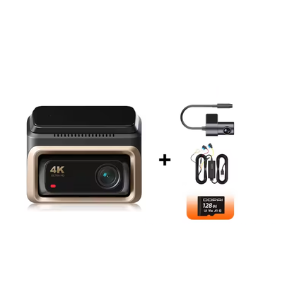 SmartAuto™ Dashcam 4K – Caméra Avant + Intérieure/Arrière Sans Fil avec Surveillance 24/7